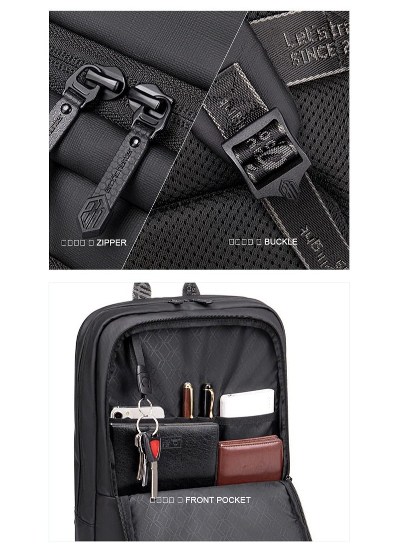 ARCTIC HUNTER Water Repellent Laptop Backpack 15.6 Inch Polyester Travel Shoulder bag for Men and Women, B00529, Black - Image 5